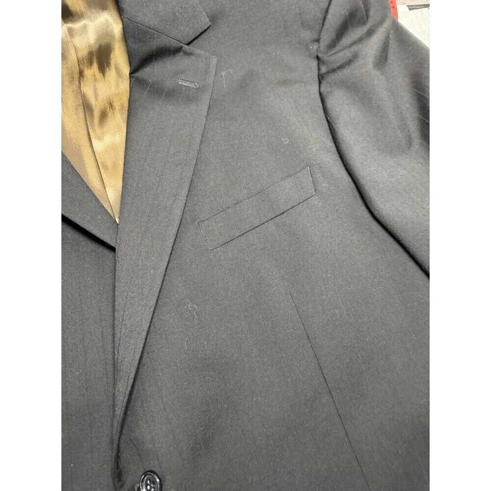 Umberto Rossi  BLAZER  Black Mens 48R Black  100% Wool
